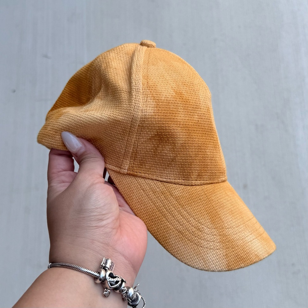 Anthropologie Yellow Tie-Dye Baseball Cap Dad Hat NWT